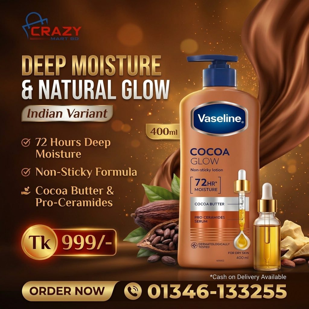 Vaseline Cocoa Glow Serum In Lotion 400 ml  (Indian)